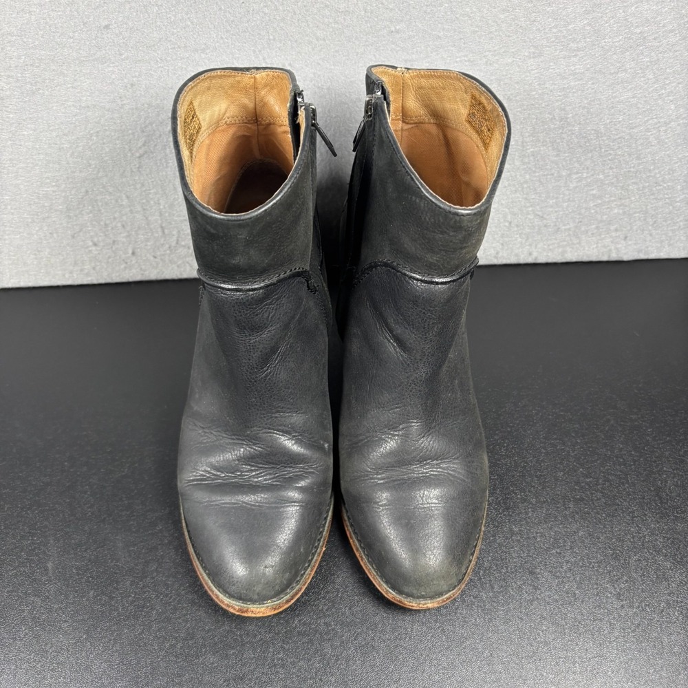 UGG Annie Black Full Grain Leather 1095061‎ Zip-Up Ankle Boots Womens Size 9 - Picture 5 of 11